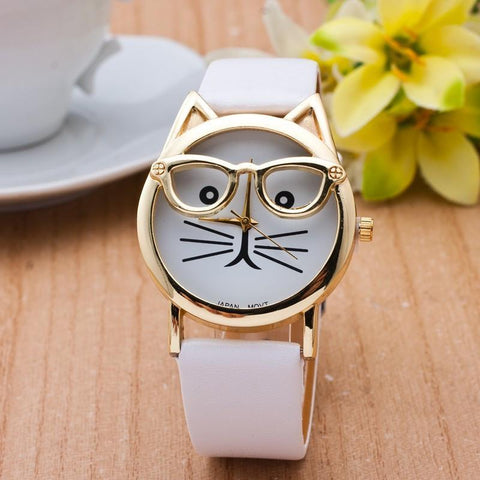 Gold Plated Cat Watch for Women (with 10 variations) - Holiday Sale!