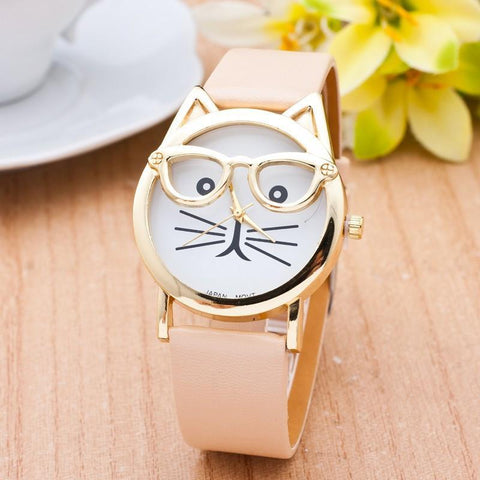 Gold Plated Cat Watch for Women (with 10 variations)