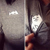 Funny Middle Finger Cat Shirt for Women